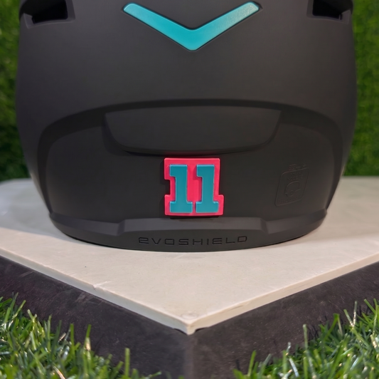 3D Batting Helmet Number Plates
