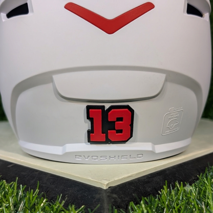 3D Batting Helmet Number Plates