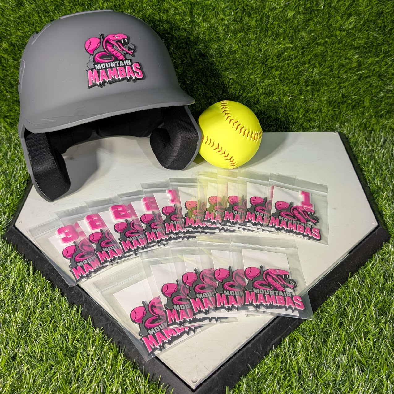 3D Batting Helmet Emblems