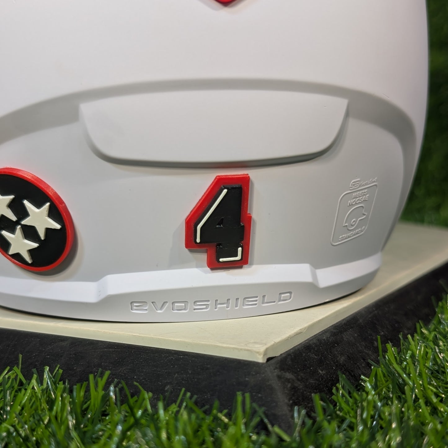 3D Batting Helmet Number Plates
