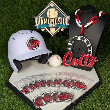 3D Batting Helmet Emblems