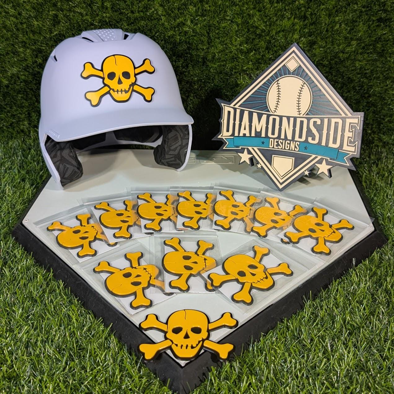 3D Batting Helmet Emblems