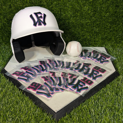 3D Batting Helmet Emblems